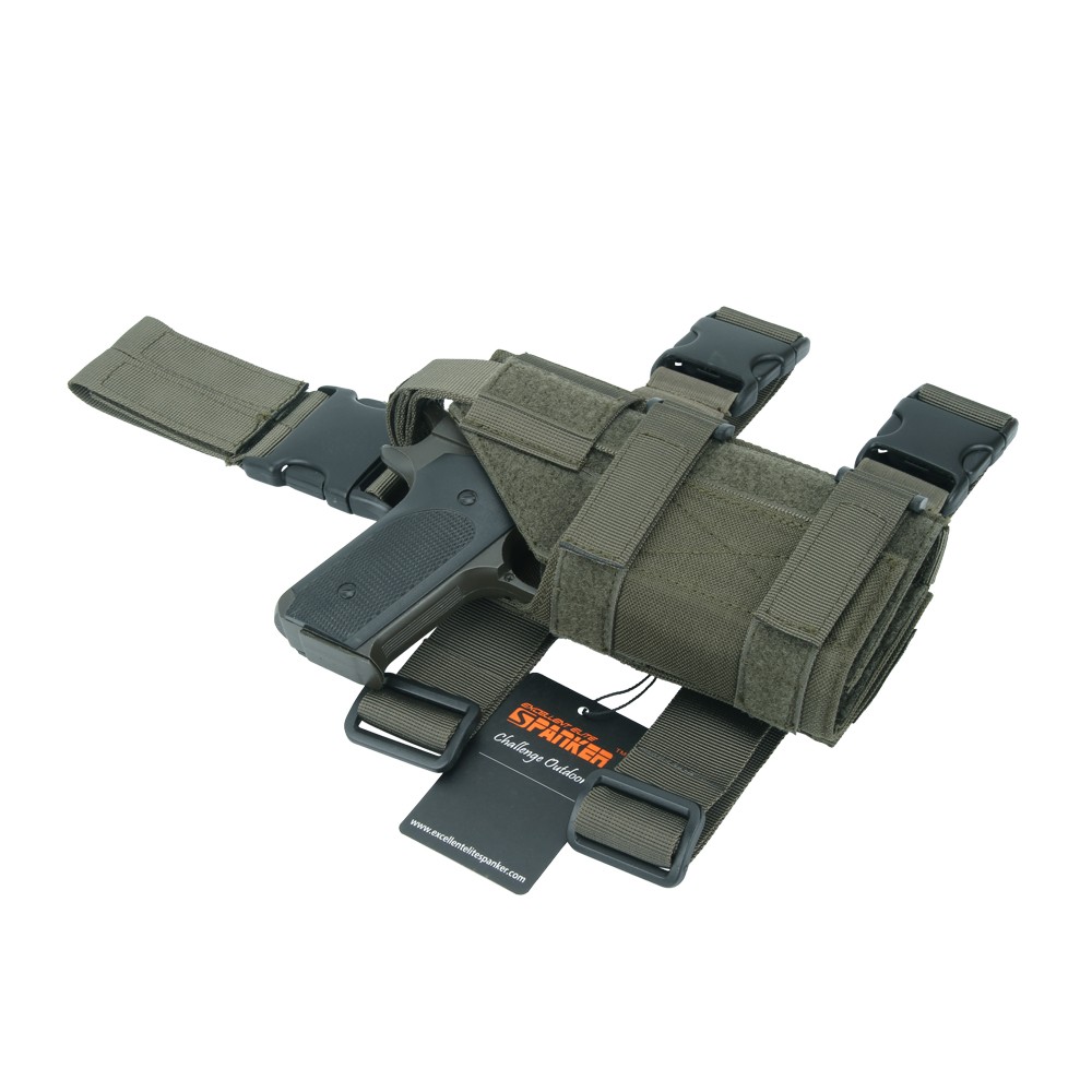 Military Tactical Mini Drop Leg Panel with Universal Pistol